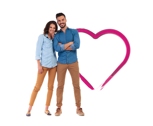 Casal encostado um ao outro