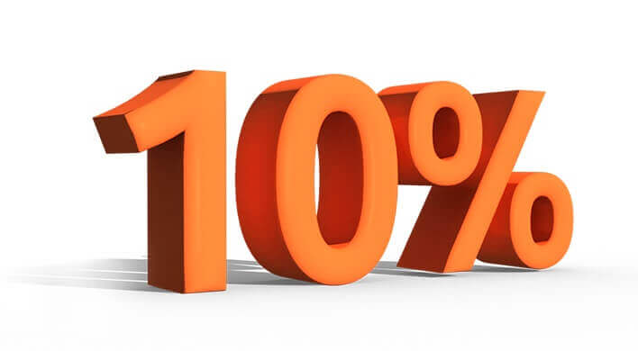 10% de desconto